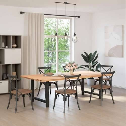 Noge za blagovaonski stol Crne 2 kom 90 x (72-73) cm Čelik - Crna 90 x (72-73) cm 2 1 Cijena