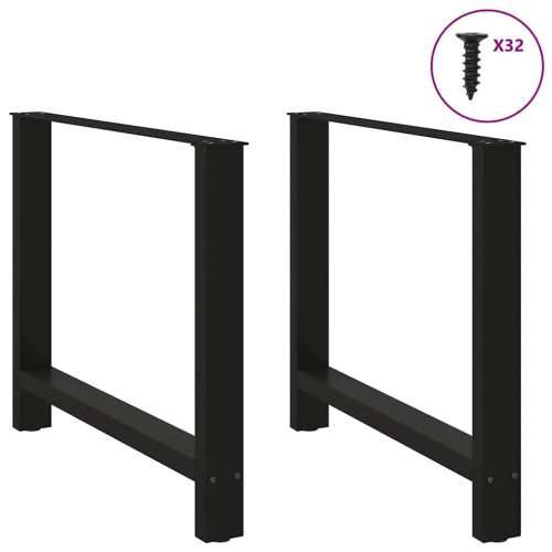 Noge za blagovaonski stol Crne 2 kom 90 x (72-73) cm Čelik - Crna 90 x (72-73) cm 2 1 Cijena
