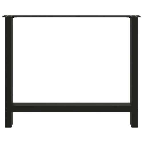 Noge za blagovaonski stol Crne 2 kom 90 x (72-73) cm Čelik - Crna 90 x (72-73) cm 2 1 Cijena