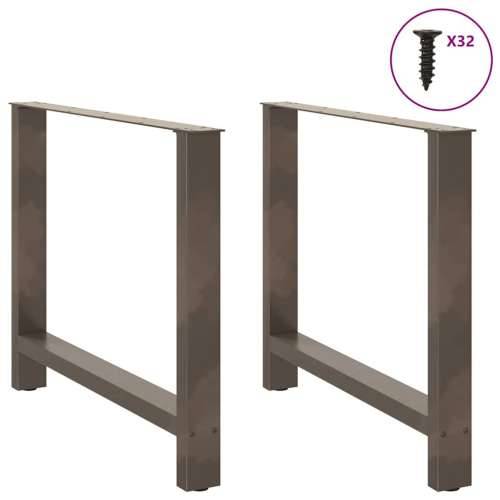 Noge za blagovaonski stol Prirodni čelik 2 kom 100 x (72-73) cm Čelik - Prirodna 100 x (72-73) cm 2 1 Cijena