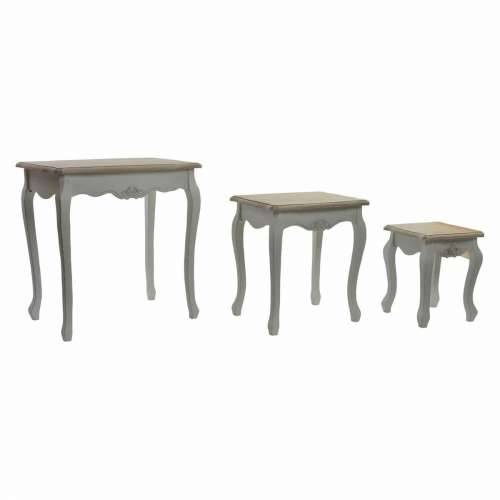 Set od tri stolice DKD Home Decor Drvo Bijela (60 x 40 x 61 cm) (3 pcs) Cijena