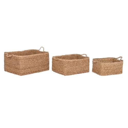 Set košara Home ESPRIT Prirodno Prirodno vlakno Boho 50 x 40 x 30 cm (3 Dijelovi) Cijena