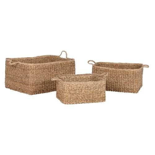 Set košara Home ESPRIT Prirodno Prirodno vlakno Boho 50 x 40 x 30 cm (3 Dijelovi) Cijena