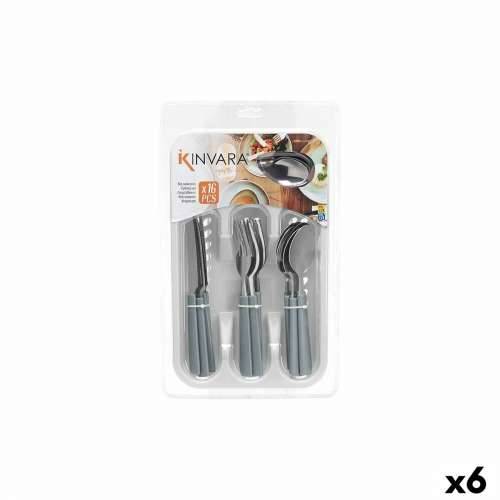 Set Pribora za Jelo Siva Srebrna Nehrđajući Čelik Plastika (6 kom.) Cijena