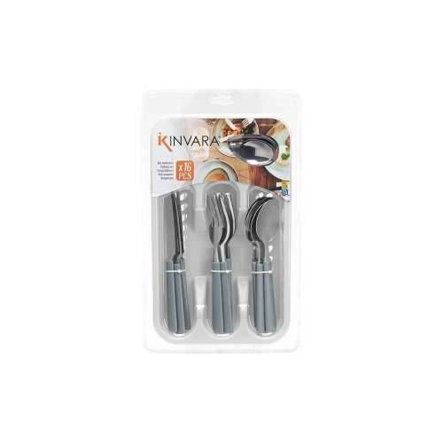 Set Pribora za Jelo Siva Srebrna Nehrđajući Čelik Plastika (6 kom.) Cijena