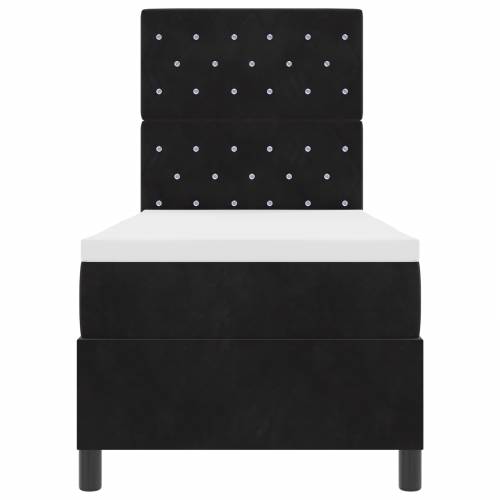Box Spring Krevet s Madracem Crna 80x200 cm Baršun Cijena