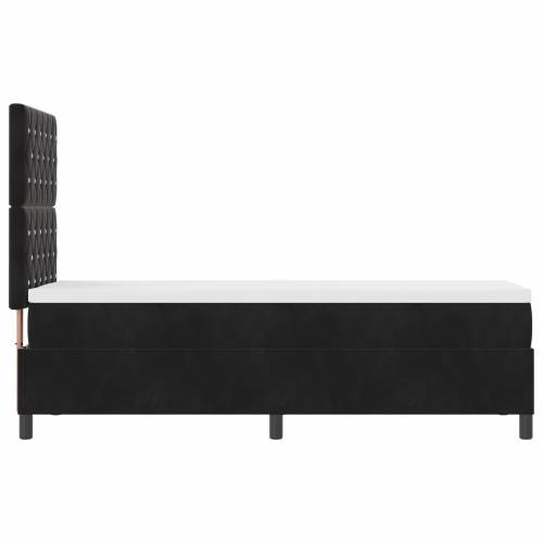 Box Spring Krevet s Madracem Crna 80x200 cm Baršun Cijena