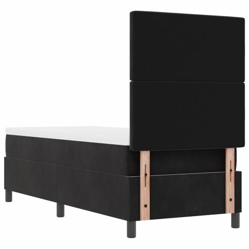 Box Spring Krevet s Madracem Crna 80x200 cm Baršun Cijena