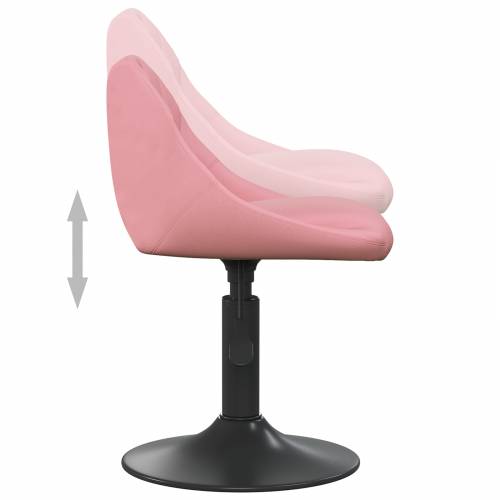 Barska stolica Ružičasta 46x44x(62,5-77,5) cm Velvet Cijena
