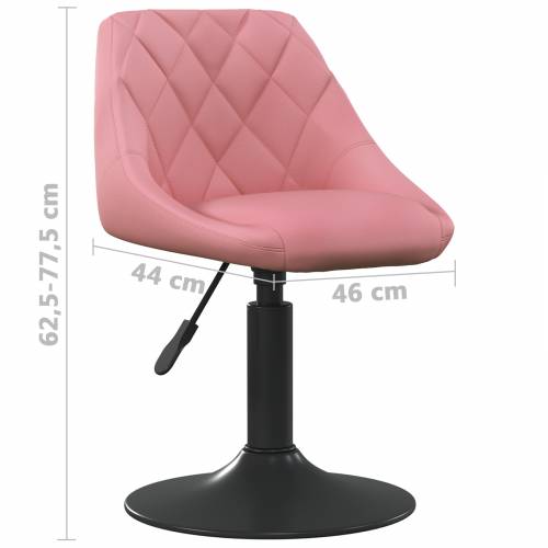 Barska stolica Ružičasta 46x44x(62,5-77,5) cm Velvet Cijena