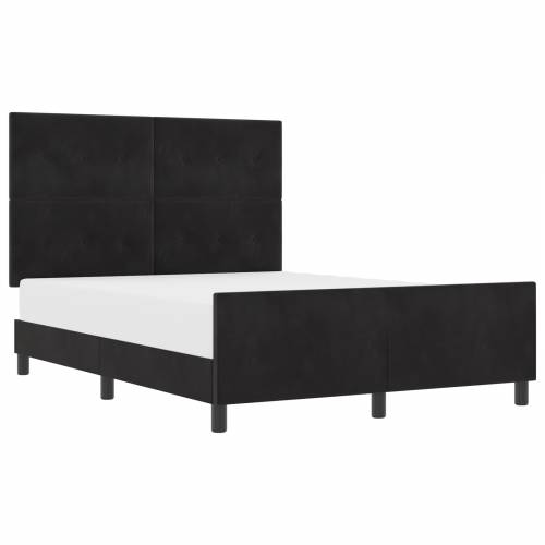 Krevet okvir Crna 140x190 cm Baršun Cijena