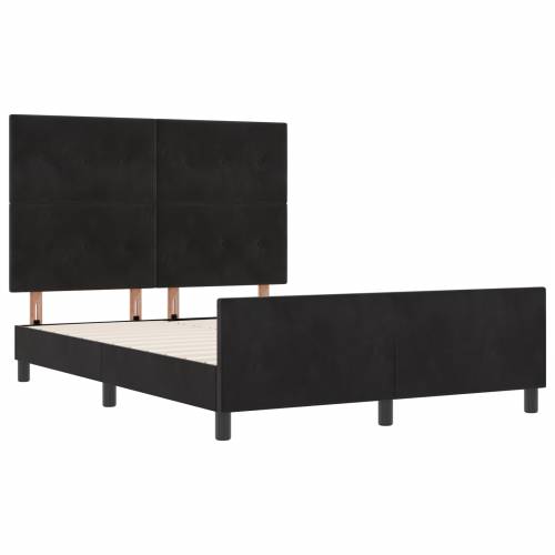 Krevet okvir Crna 140x190 cm Baršun Cijena