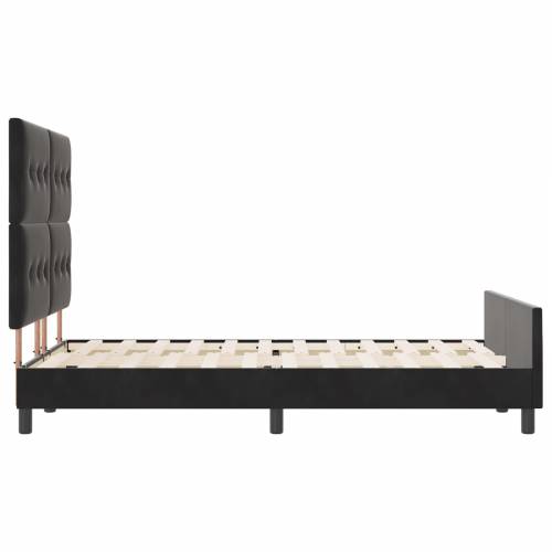 Krevet okvir Crna 140x190 cm Baršun Cijena