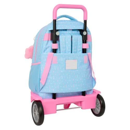 Školski Ruksak s Kotačima BlackFit8 Smile Plava Roza 33 x 45 x 22 cm Cijena