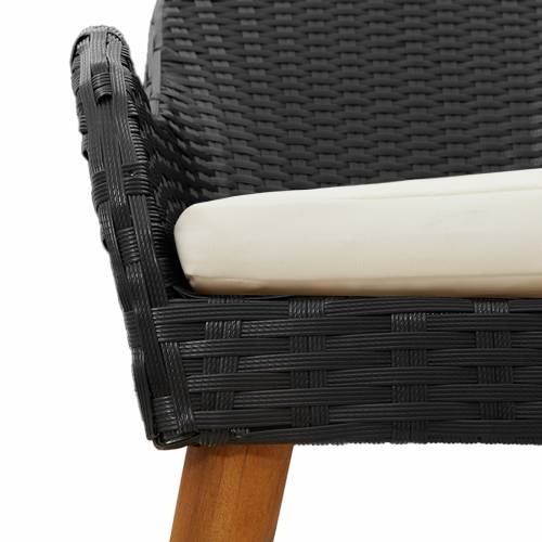 9-komadni Vrtni Blagovaonski Set Crni Poly Ratan Cijena