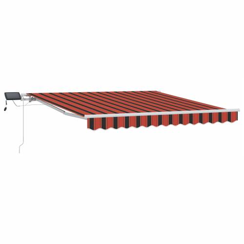 Ručno Uvlačiva tenda s LED Narančasta i smeđa 300x250 cm Cijena