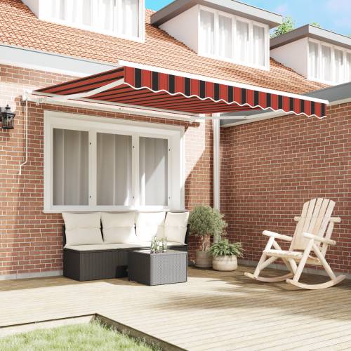 Automatska uvlačna tenda narančaste i smeđe boje 300x250 cm Cijena