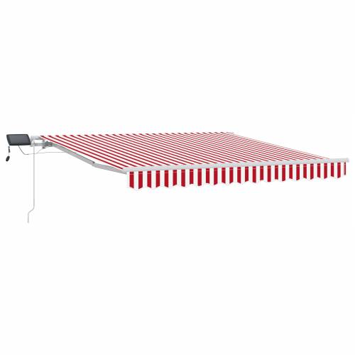 Ručno uvlačiva tenda s LED crvena i bijela 300x250 cm Cijena