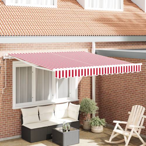 Automatska uvlačiva tenda crvena i bijela 300x250 cm Cijena