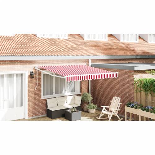 Automatska uvlakača tenda Crvena i bijela pruga 300x250 cm Cijena