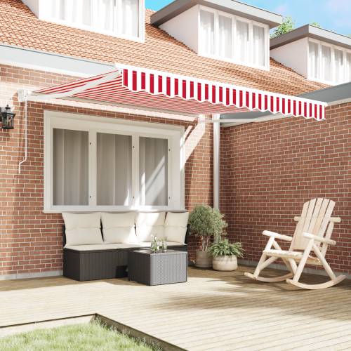 Automatska uvlakača tenda Crvena i bijela pruga 300x250 cm Cijena