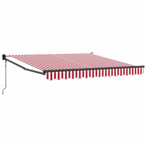 Automatska uvlačiva tenda crvenih i bijelih pruga 300x250 cm Cijena