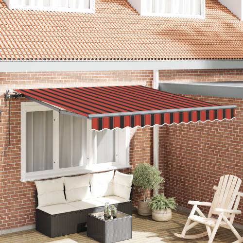 automatska uvlačiva tenda narančasta i smeđa 350x250 cm Cijena