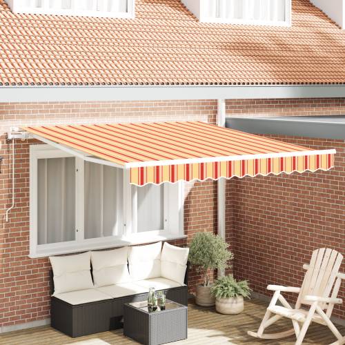 automatska uvučna tenda u žutoj i narančastoj boji 350x250 cm Cijena