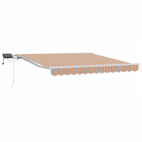 Ručno uvlačiva tend s LED šarenom prugom 350x250 cm Cijena