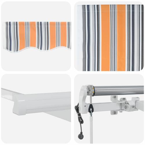 automatska uvučiva tenda prugasta 350x250 cm Cijena