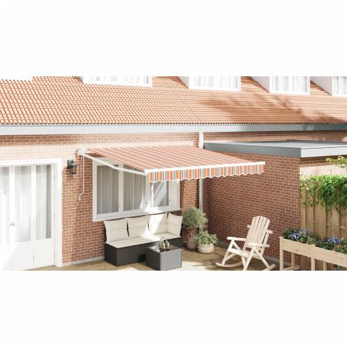 Automatska uvlačiva tenda Višebojna pruga 350x250 cm Cijena