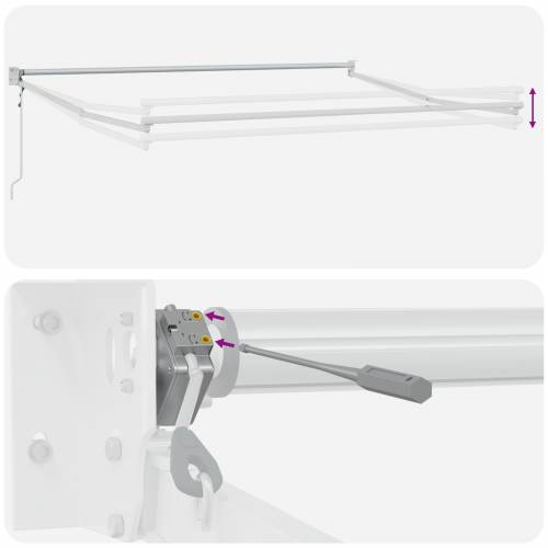 Automatska uvlačiva tenda Višebojna pruga 350x250 cm Cijena