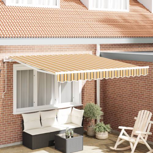 Automatska Uvlačna Tenda Prugasta Višebojna 350x250 cm Cijena
