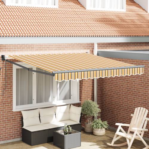 automatska uvlačiva tenda multikolor pruga 300 cm x 250 cm Cijena