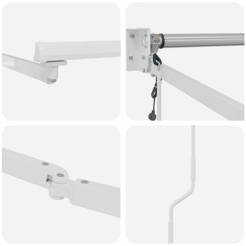 Manualna uvlačiva tenda s LED žuta i narančasta 400x350 cm Cijena