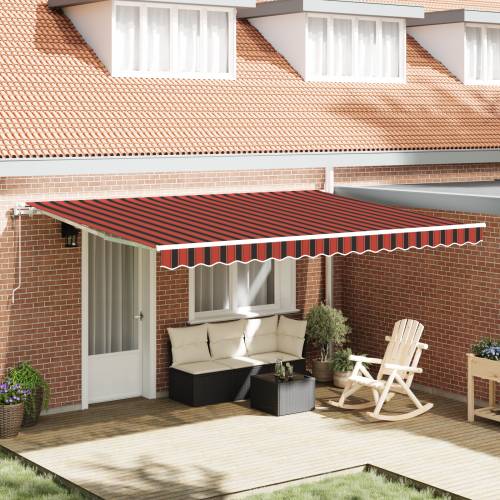 Automatska uvlačiva tenda narančasta i smeđa 450x300 cm Cijena