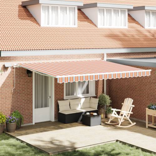Ručna uvlakača tende s LED višebojnom prugom 450x350 cm Cijena