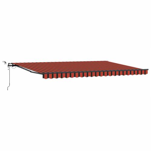 Automatska uvlačna tenda s LED u narančastoj i smeđoj boji, 500x300 cm Cijena