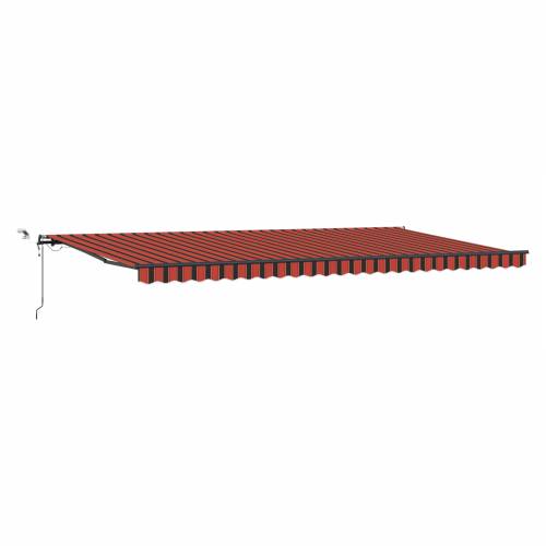 Automatska uvlakača tenda s LED osvjetljenjem u narančastoj i smeđoj boji 600x300 cm Cijena