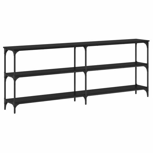 konzolni stol Crni hrast 200x29x75 cm Konstruirano drvo Cijena