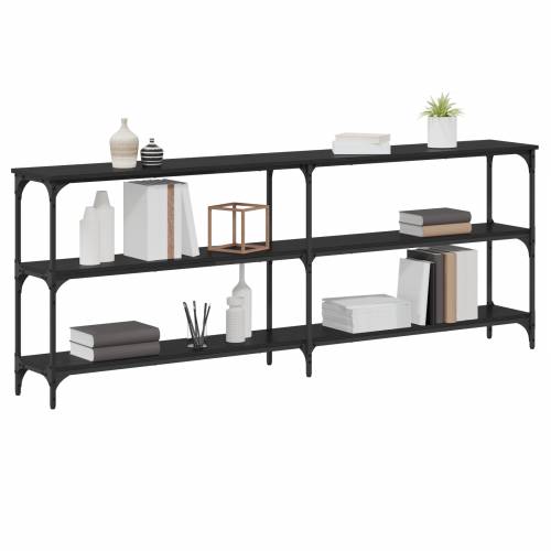 konzolni stol Crni hrast 200x29x75 cm Konstruirano drvo Cijena