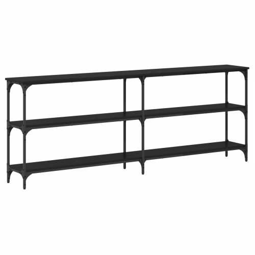konzolni stol Crni hrast 200x29x75 cm Konstruirano drvo Cijena