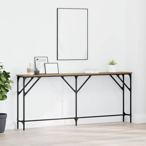 konzolna stolica umjetnički hrast 180x23x75 cm obrađeni drvo Cijena