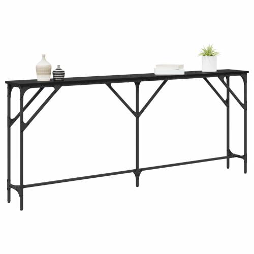 konzolni stol Crni hrast 180x23x75 cm Uređeno drvo Cijena