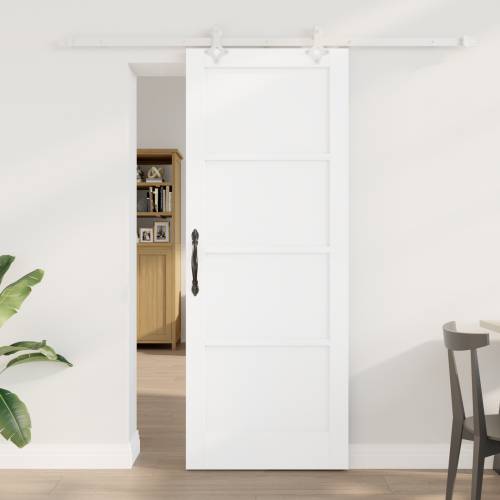 klizna vrata s hardverom Set Bijela 78x202 cm Čvrsto drvo Bor Cijena