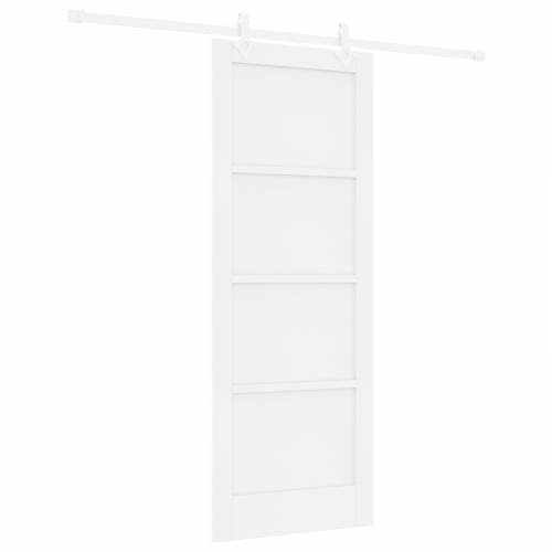 klizna vrata s hardverom Set Bijela 78x202 cm Čvrsto drvo Bor Cijena