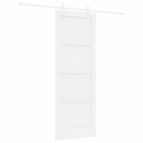 klizna vrata s setom hardvera bijela 78x211 cm čvrsto borovo drvo Cijena