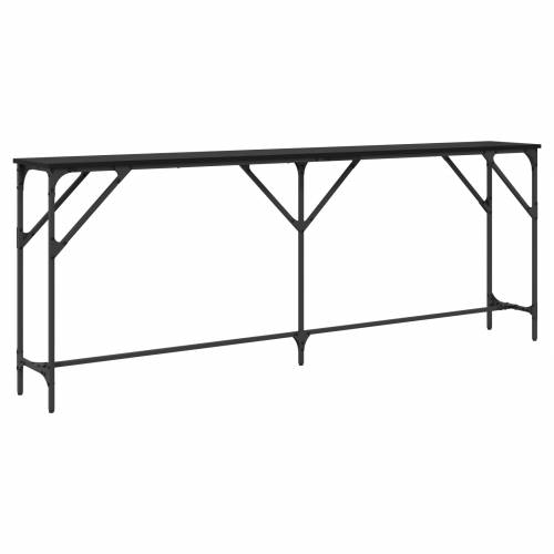 Konzola Stol Crna hrastovina 200x29x75 cm Konstruirano drvo Cijena