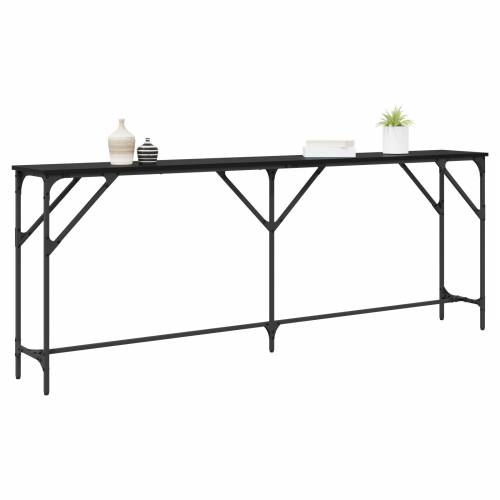 Konzola Stol Crna hrastovina 200x29x75 cm Konstruirano drvo Cijena