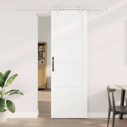 klizna vrata s setom hardvera bijela 78x232 cm čvrsti bor Cijena